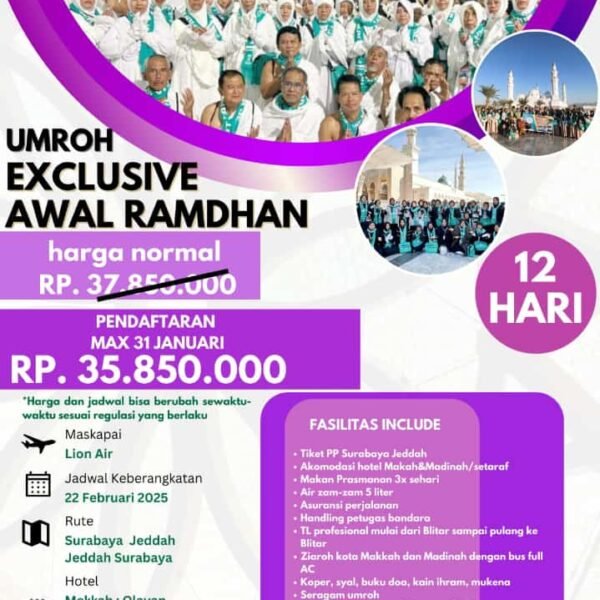Umroh Exclusive Awal Ramadhan