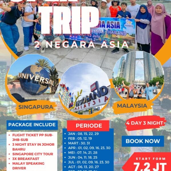 Open Trip 2 Negara 4D3N